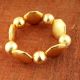 22k Gold plated Chunky Finding Stretchable bracelet, Brass handmade jewelry